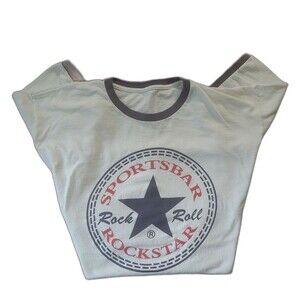 Vintage Sportsbar Rockstar Rock and Roll Ringer tee single stitch